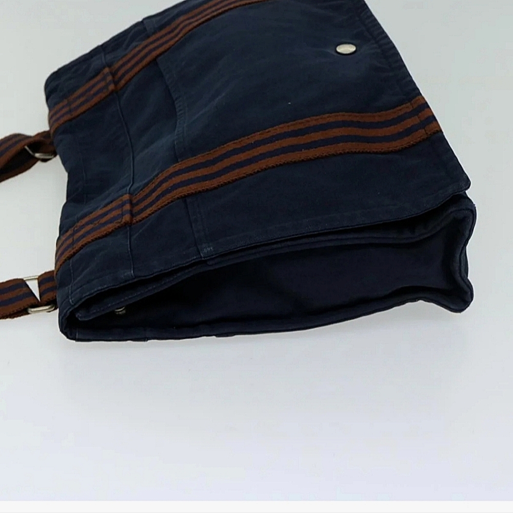 Hermes Navy Blue and Brown Fourre-Tout MM Canvas Messenger Bag - Picture 10 of 11